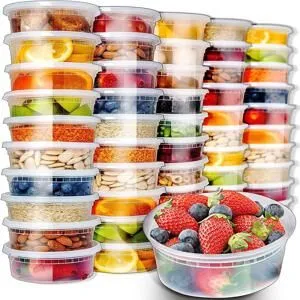8OZ CONTAINER + LID 50PK - Image 1