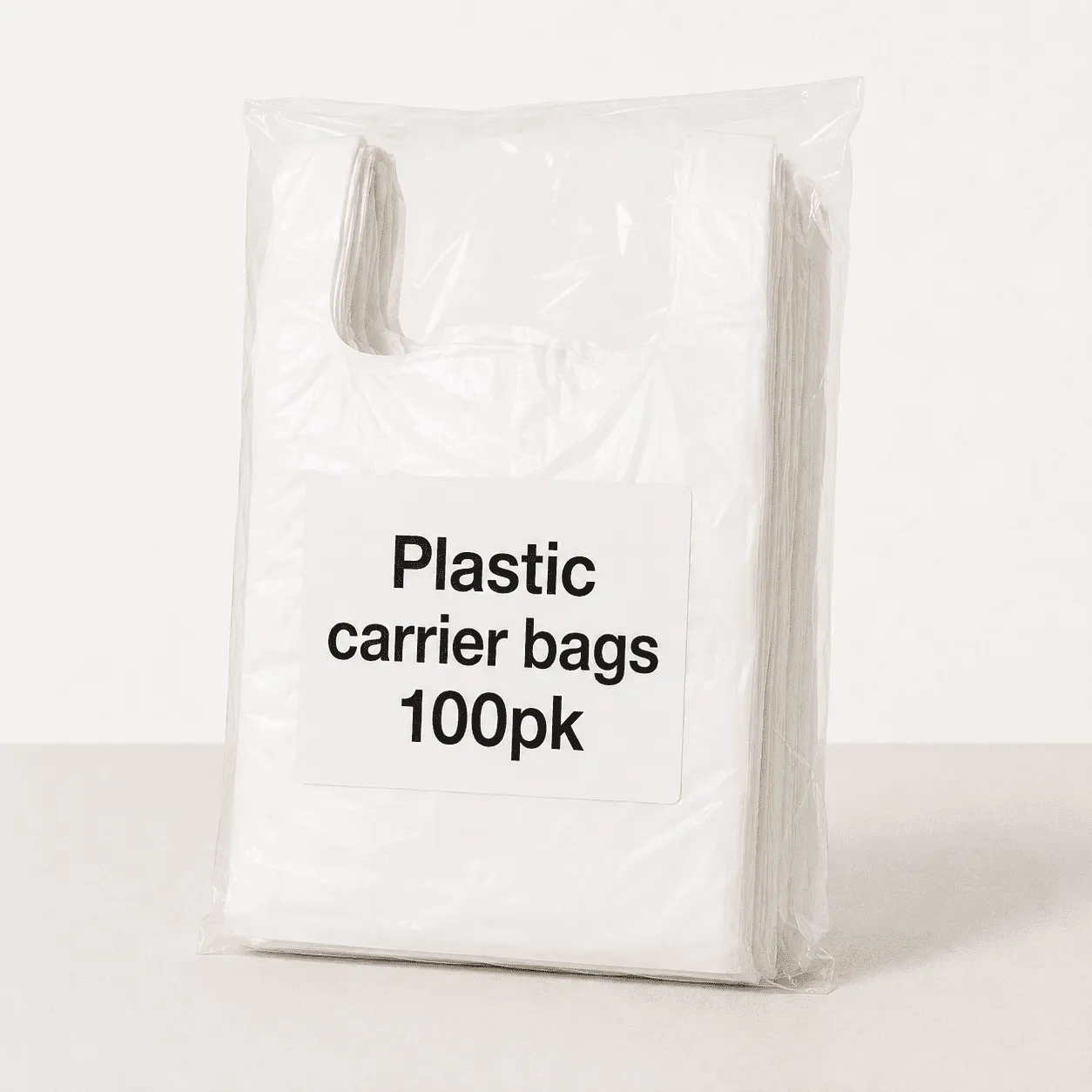 Plastic carrier bags 100pk - Image 1