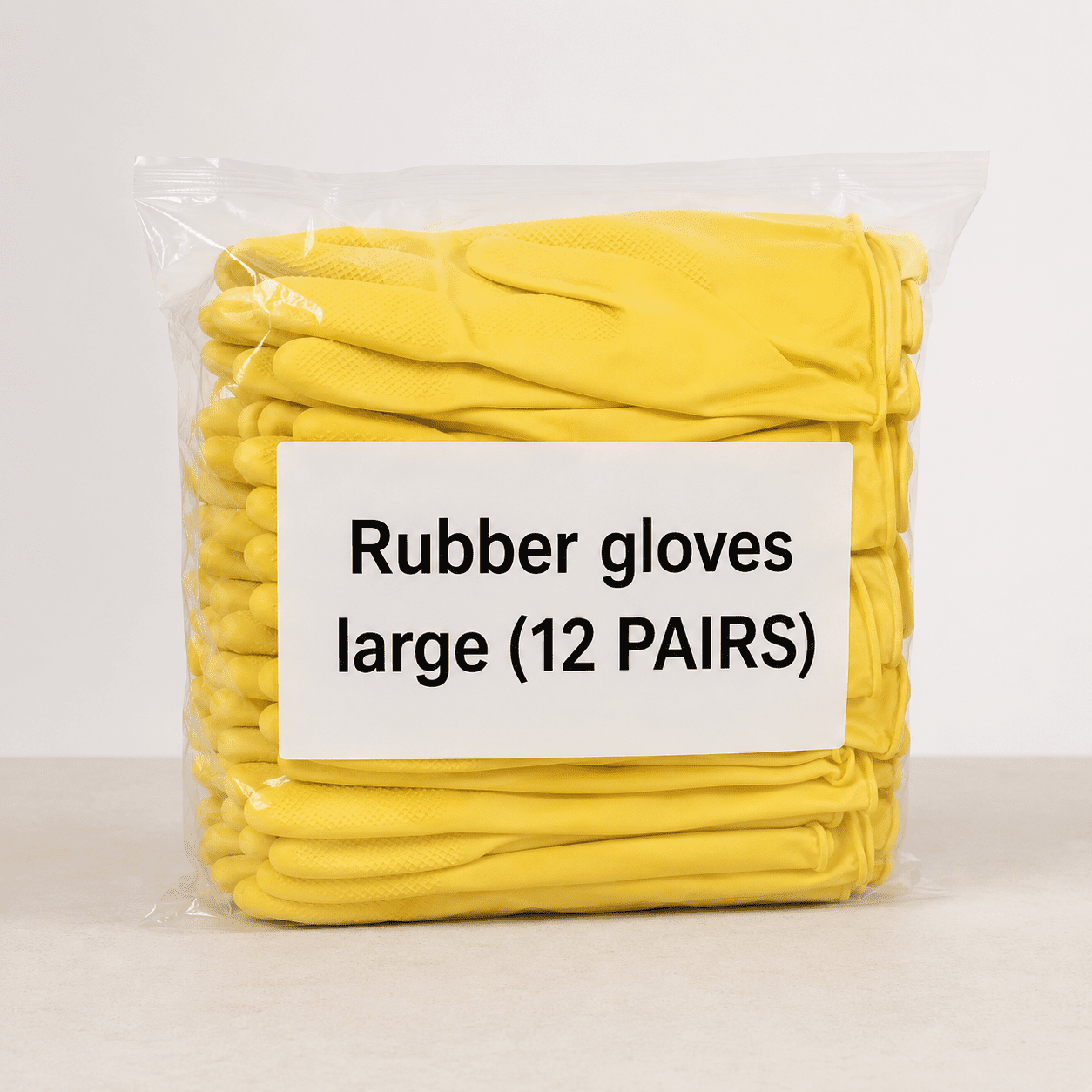Rubber gloves large (12 PAIRS) - Image 1