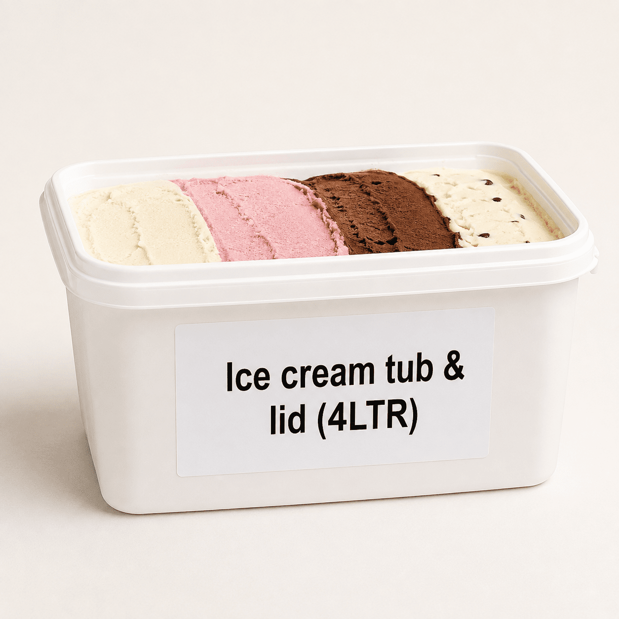 Ice cream tub & lid (4LTR) - Image 1