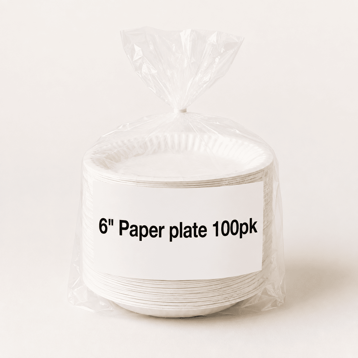 6" Paper plate 100pk - Image 1