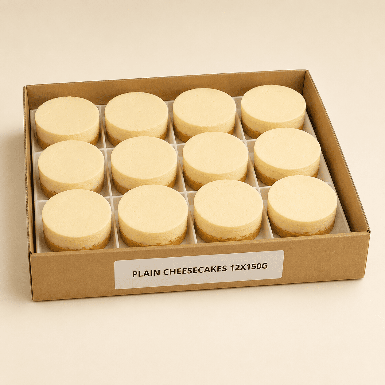 Plain cheesecakes 12x150g - Image 1