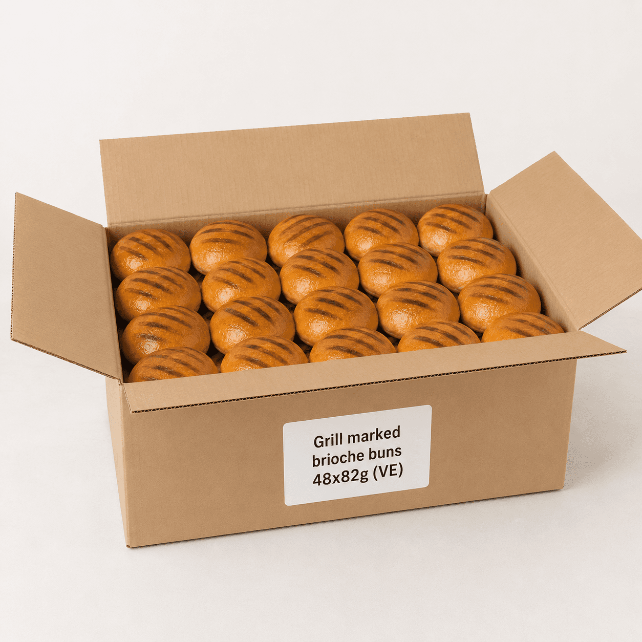 Grill marked brioche buns 48x82g (VE) - Image 1