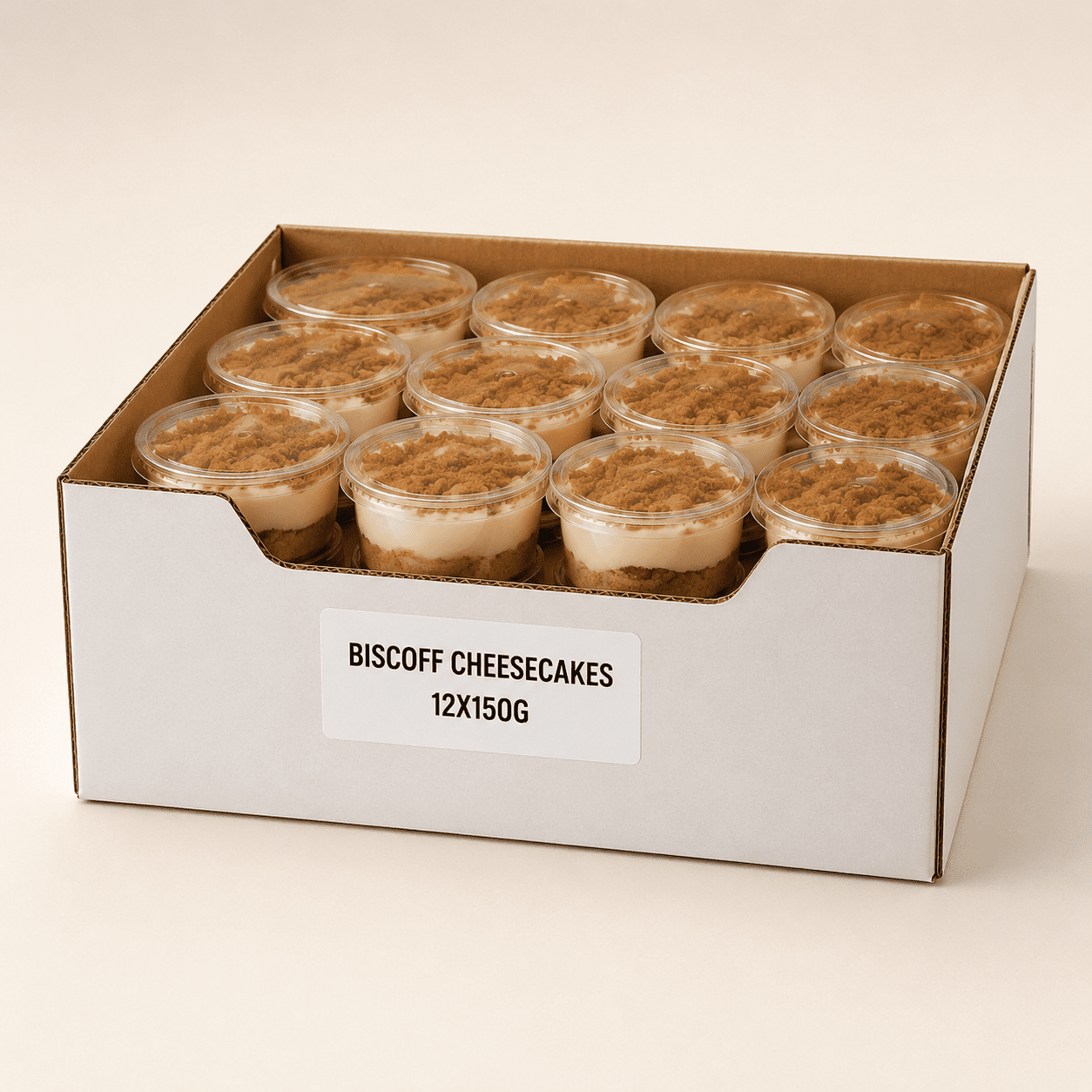 Biscoff cheesecakes 12x150g - Image 1