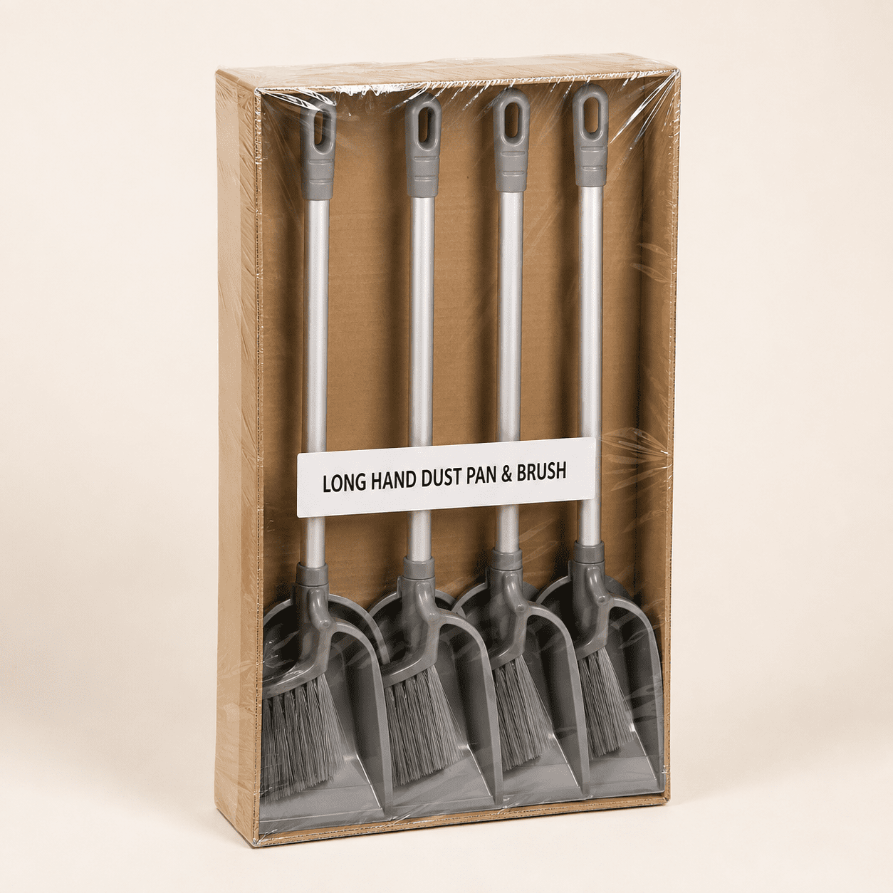 Long hand dust pan & brush - Image 1