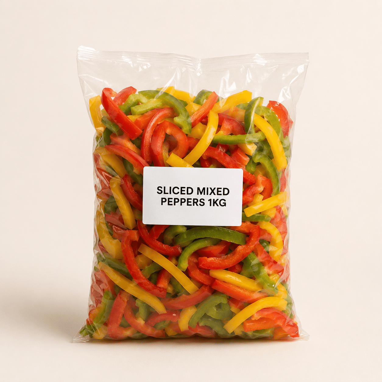 Sliced mixed peppers 1kg - Image 1