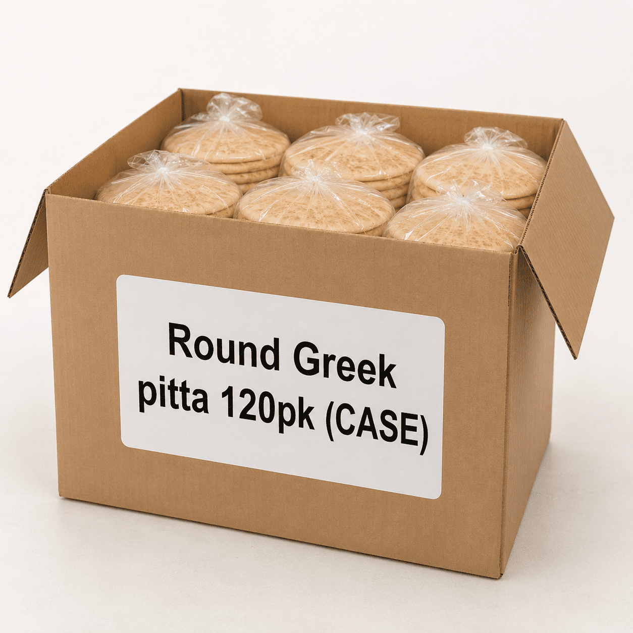 Round Greek pitta 120pk (CASE) - Image 1