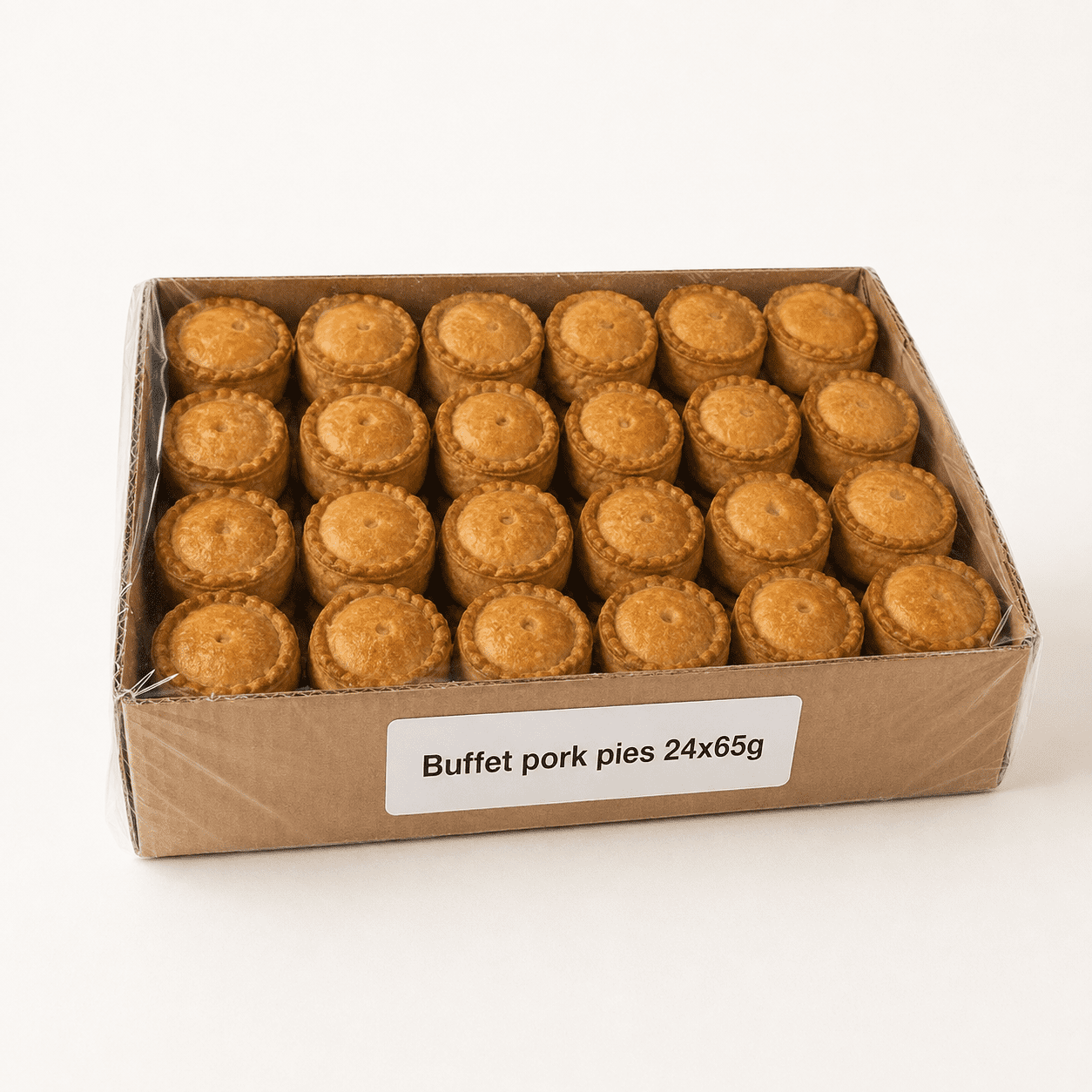 Buffet pork pies 24x65g - Image 1