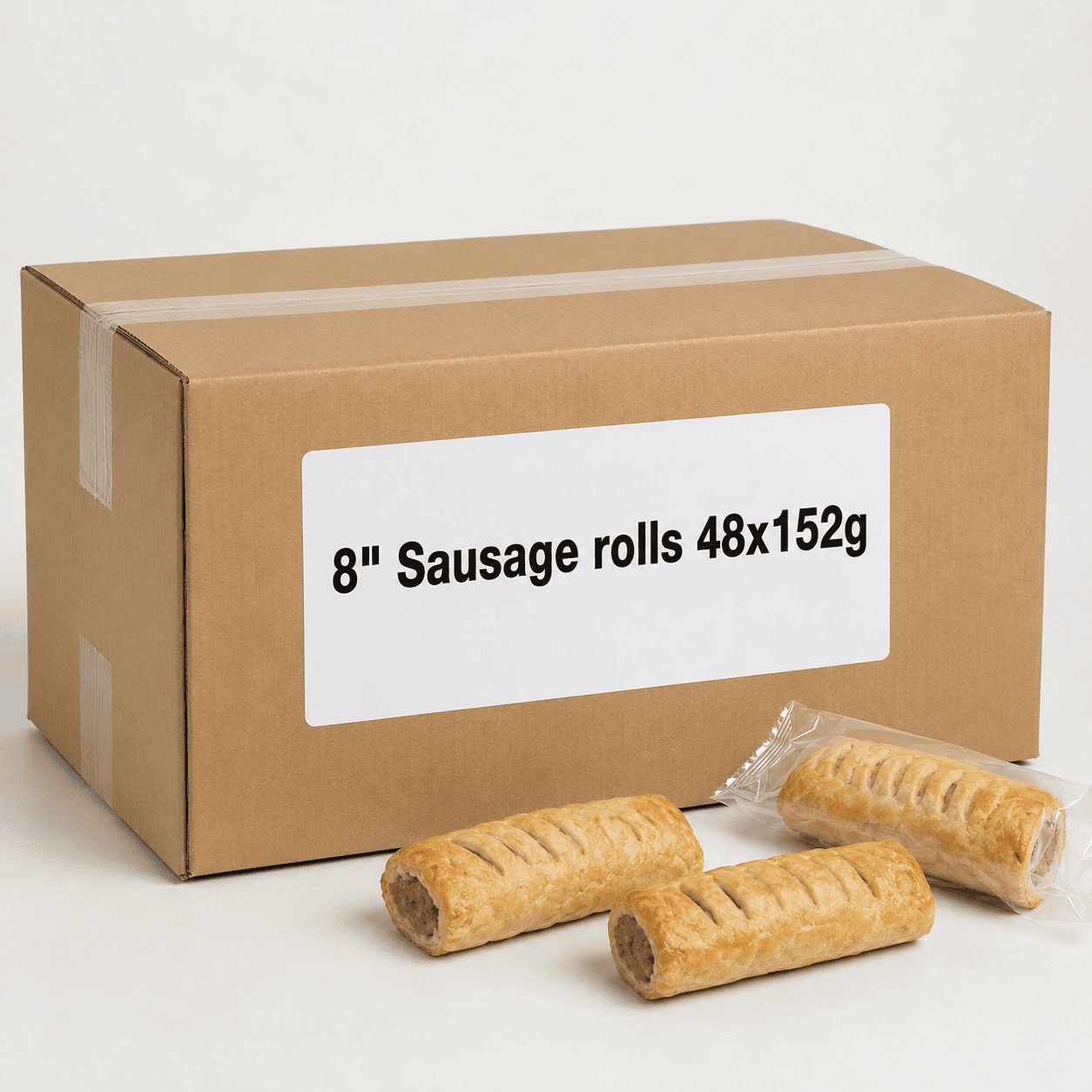 8" Sausage rolls 48x152g - Image 1