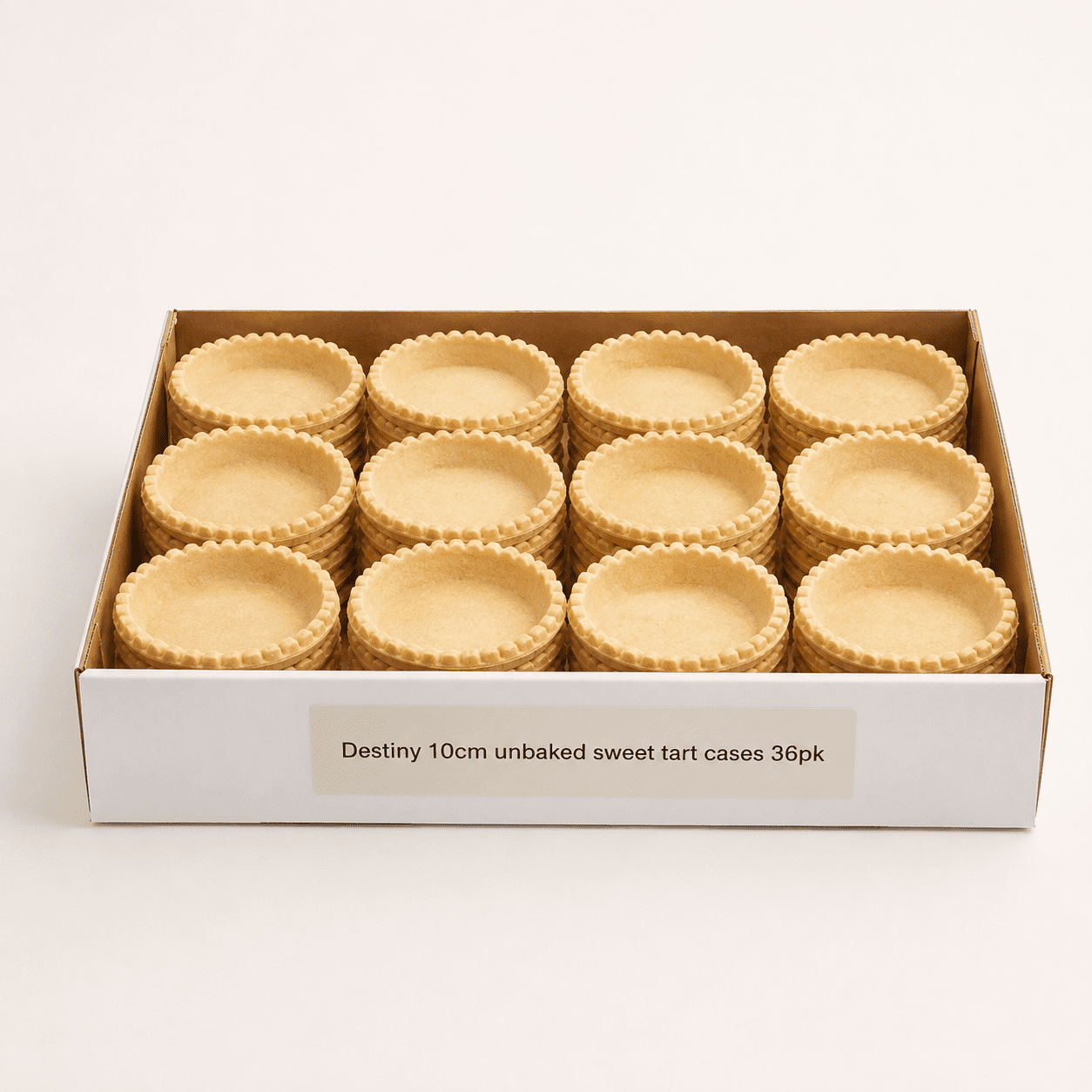 Destiny 10cm unbaked sweet tart cases 36pk - Image 1