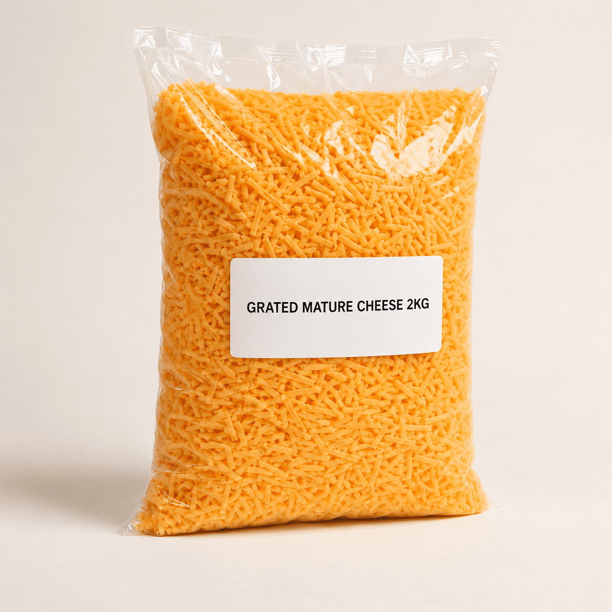 Grated coloured mature cheese 2kg - Image 1