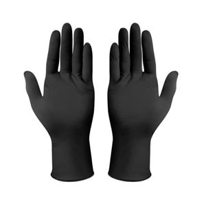 BLACK DISPOSABLE GLOVES 100PK (MEDIUM)
