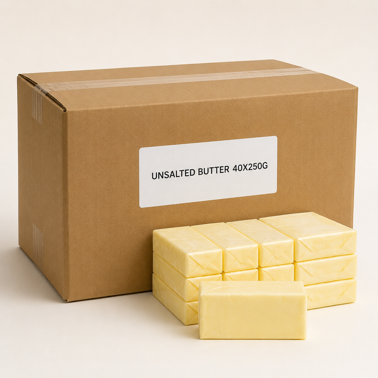 Unsalted butter 40x250g Unsalted butter 40x250g - Image 1
