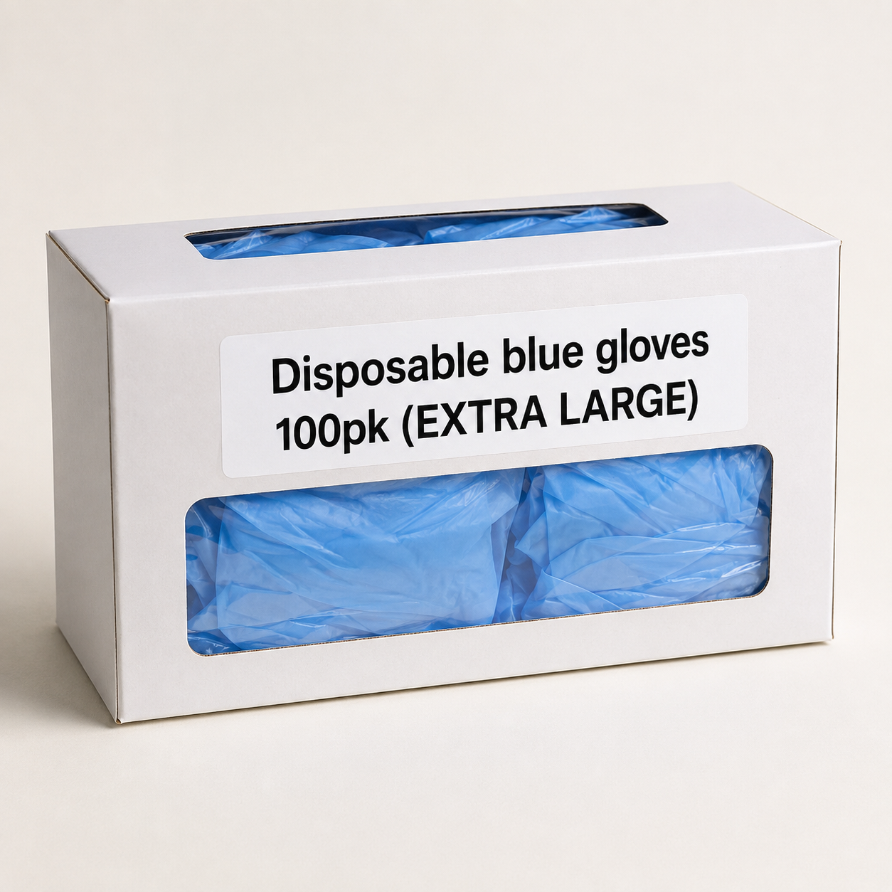 Disposable blue gloves 100pk (EXTRA LARGE) Disposable blue gloves 100pk (EXTRA LARGE) - Image 1