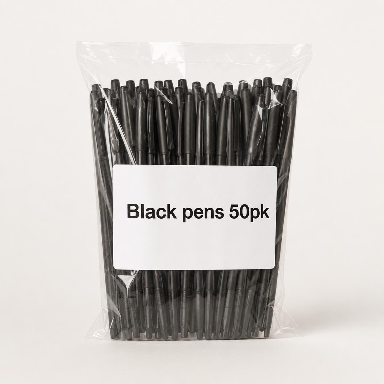 Black pens 50pk Black pens 50pk - Image 1