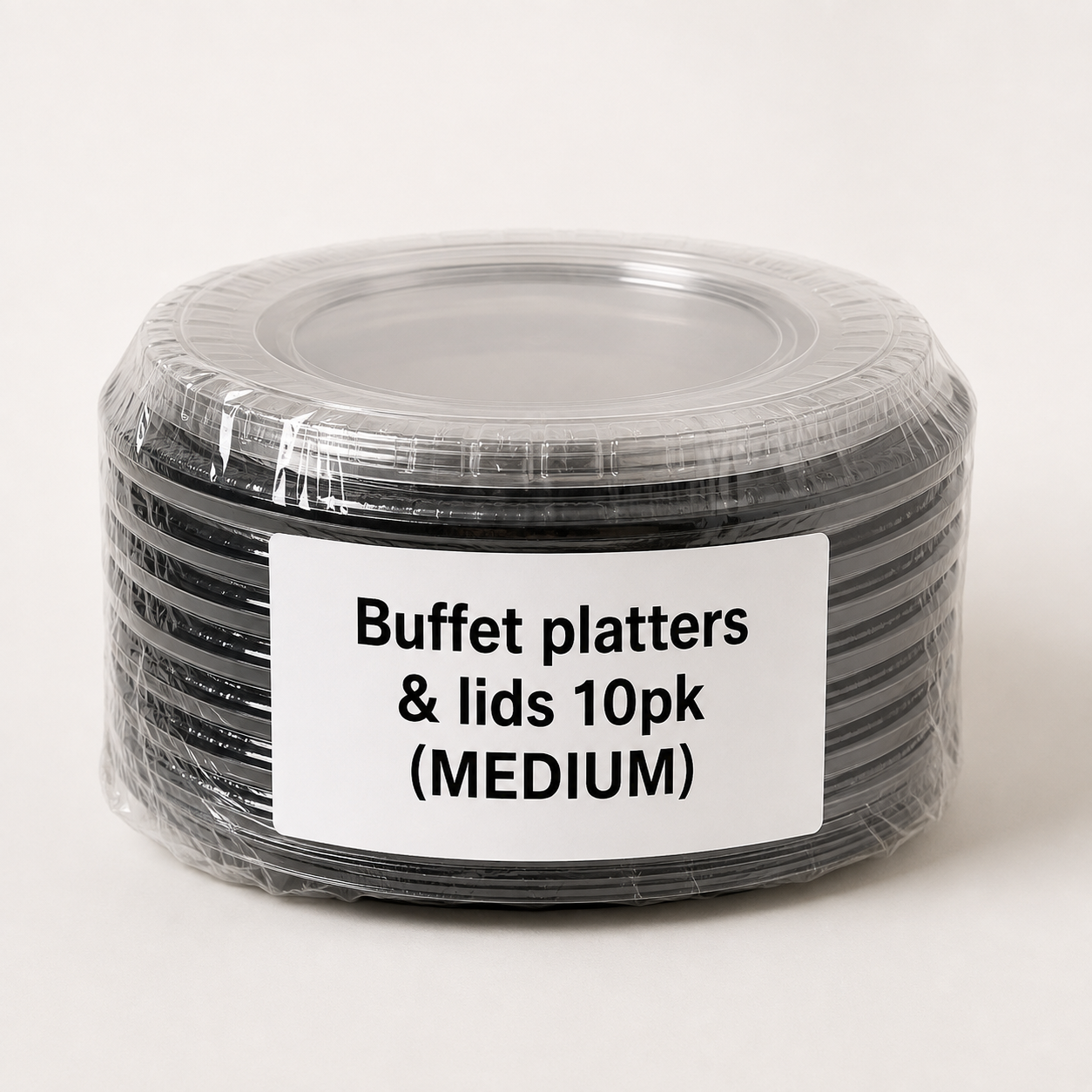 Buffet platters & lids 10pk (MEDIUM) Buffet platters & lids 10pk (MEDIUM) - Image 1