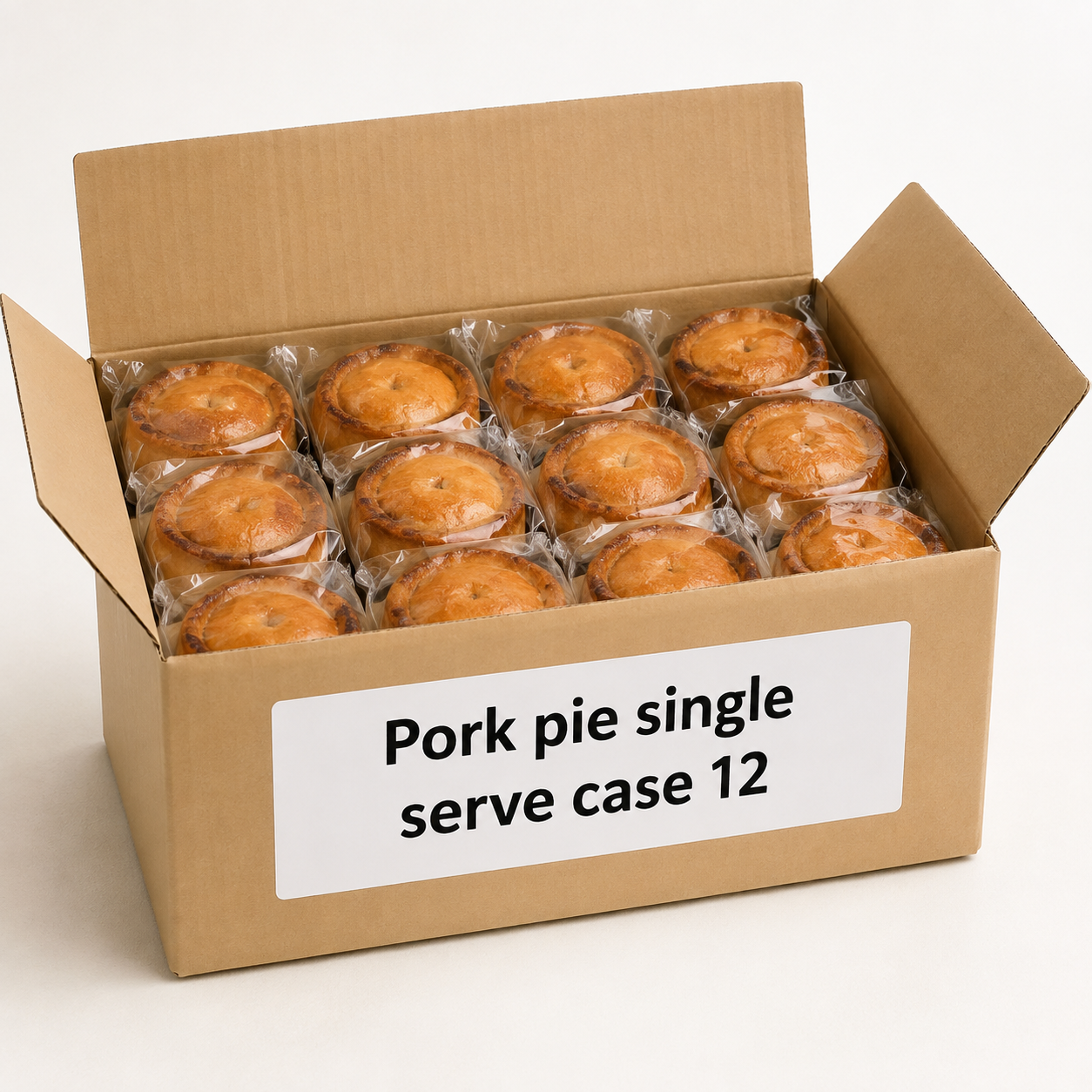 Pork pie single serve case 12 Small pork pies 12pk - Image 1