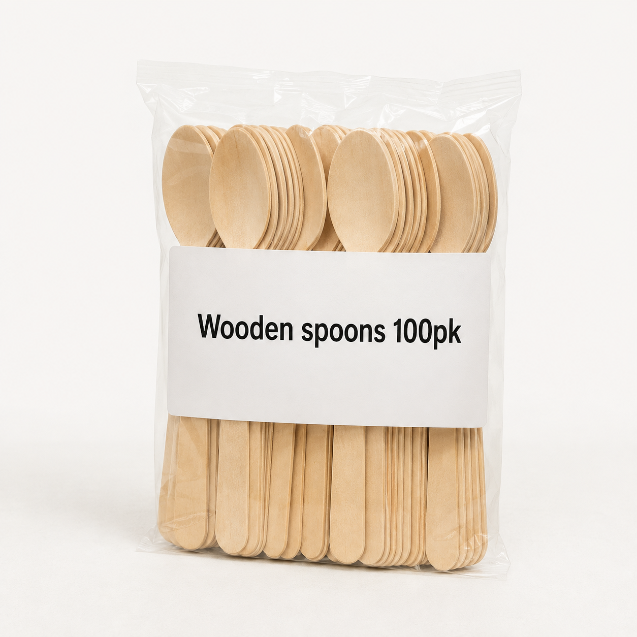 Wooden spoons 100pk Wooden spoons 100pk - Image 1