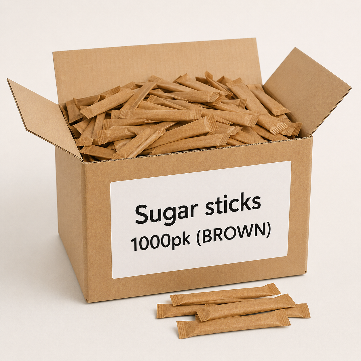 Sugar sticks 1000pk (BROWN) Sugar sticks 1000pk (BROWN) - Image 1