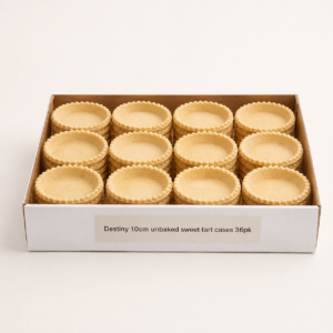 Destiny 10cm unbaked sweet tart cases 36pk