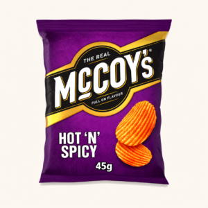 McCoy’s Hot ’n’ Spicy 45g purple bag