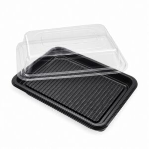 Plastic buffet platters & lids 10pk (MEDIUM)